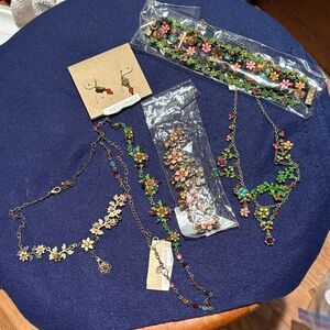 Complete set of Erica Lyons two bracelets three necklaces and earrings
